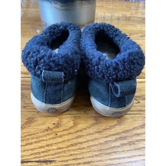 Ugg Womens Rylan 1871 Suede Slip On Comfort Black Moccasin Slippers Size US 6 - Picture 5 of 7
